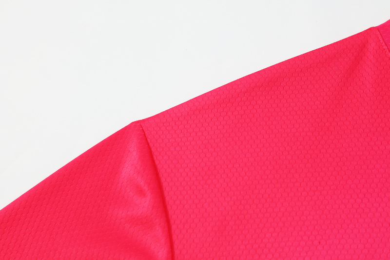 V-Neck Football Grid T-shirt Pink-03