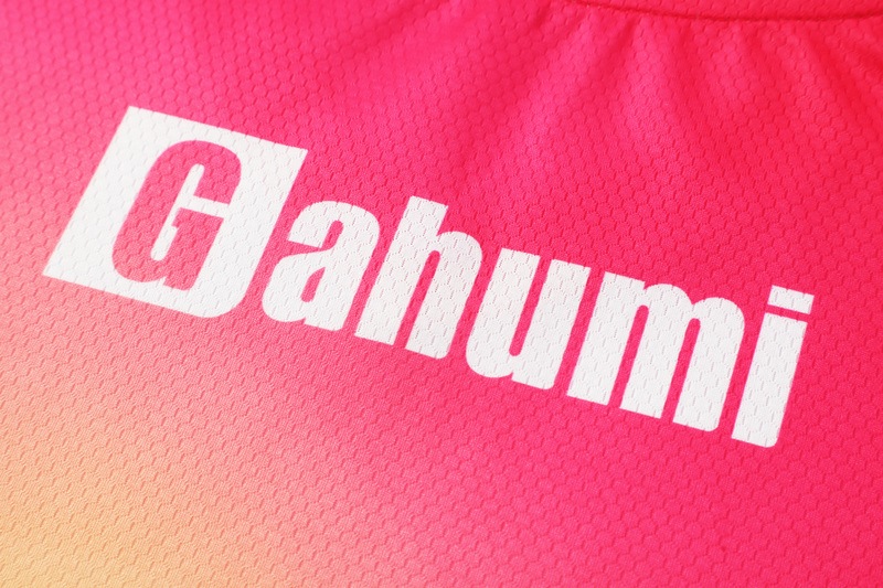 V-Neck Football Grid T-shirt Pink-06