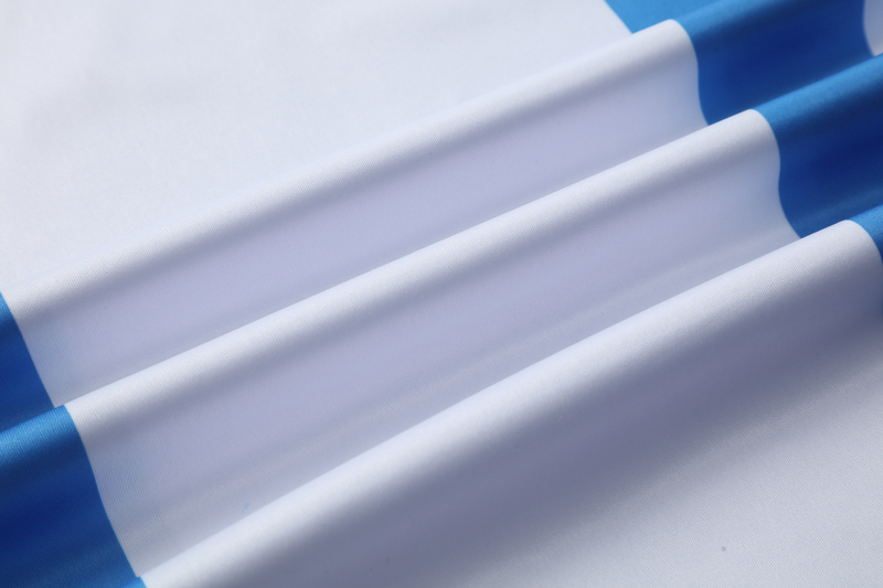 Football T-shirts-V-Neck 150G Reversible Moisture Transfer - Blue & White-05