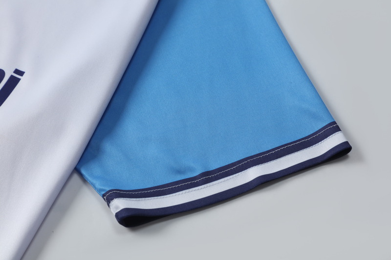 Football T-shirts-Crew Neck 150G Reversible Moisture Wicking-Blue & White-05